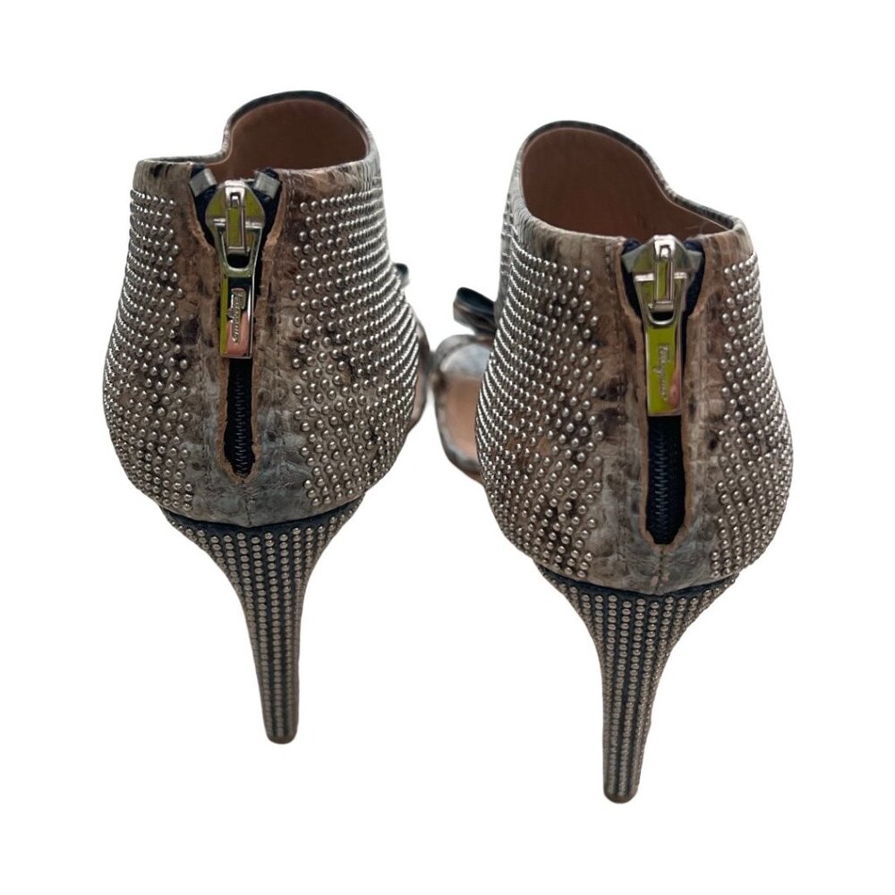 Salvatore Ferragamo Multicolor Python Sandals Hee… - image 4